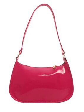Patent Leather Clutch Purse Shiny Evening Handbags for Women Armpit Shoulder Bag